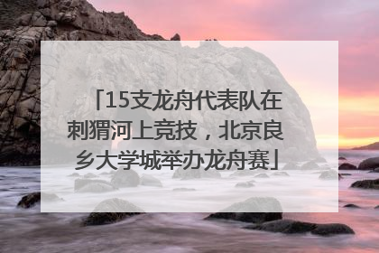 15支龙舟代表队在刺猬河上竞技，北京良乡大学城举办龙舟赛