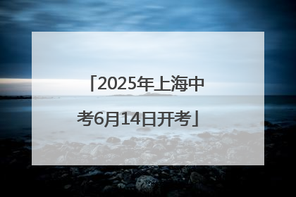 2025年上海中考6月14日开考