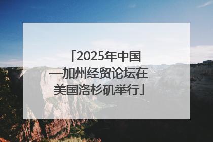 2025年中国—加州经贸论坛在美国洛杉矶举行