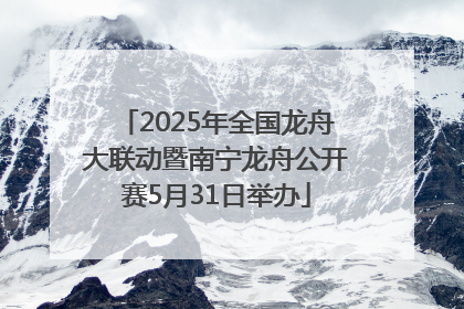 2025年全国龙舟大联动暨南宁龙舟公开赛5月31日举办