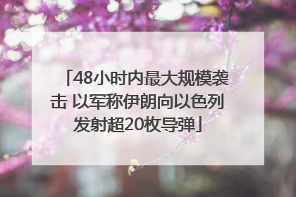 48小时内最大规模袭击 以军称伊朗向以色列发射超20枚导弹